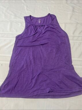 just be Purple Scoop Neck Sleeveless Tank Top